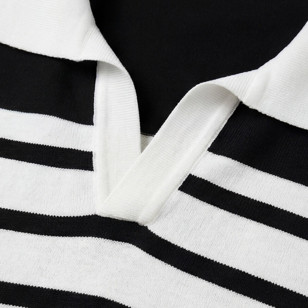 Stripe Knit Polo