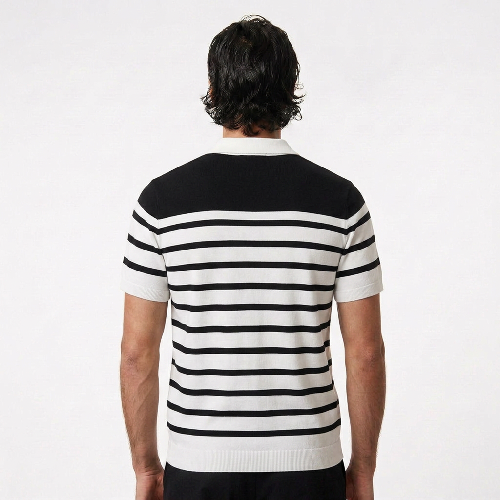 Stripe Knit Polo