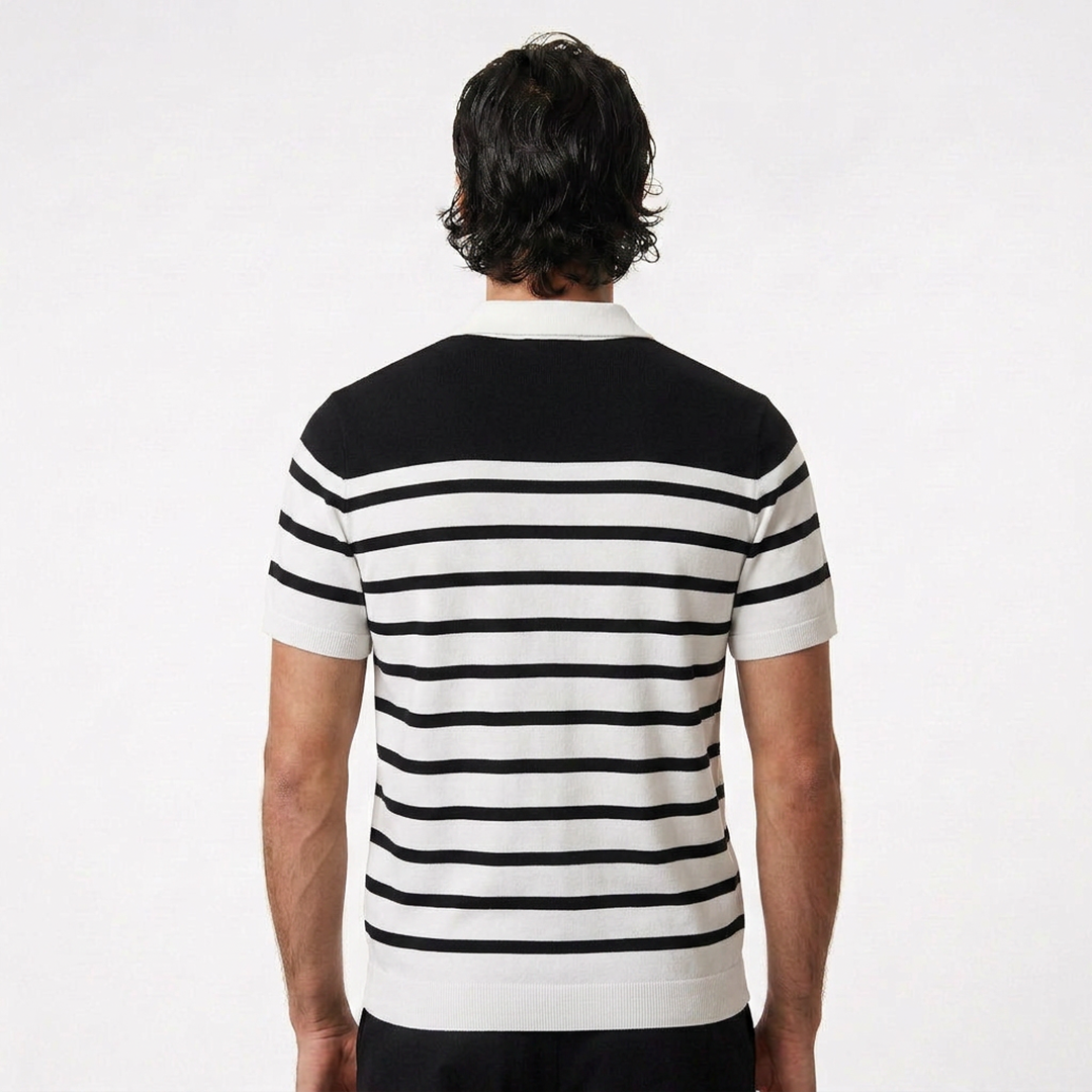 Stripe Knit Polo